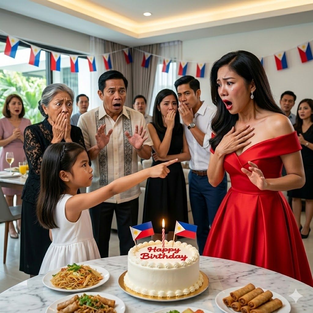 DINALA NG DATING ASAWA KO ANG EX NIYA SA BIRTHDAY NG ANAK NAMIN PARA IPAHIYA AKO — PERO BIGLANG NATAHIMIK ANG LAHAT NANG MAGSALITA ANG BATA TUNGKOL SA DAMIT NG BISITA
