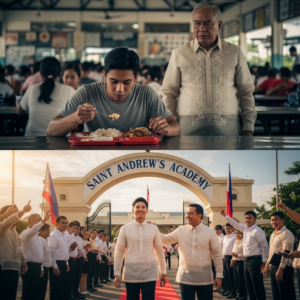 Hindi Makapaniwala ang Isang Bilyonaryong Ama Nang Makita ang Kanyang Anak na Kumakain ng Tira sa Canteen—At Pagkalipas ng Sampung Minuto, Nagulat ang Buong Paaralan