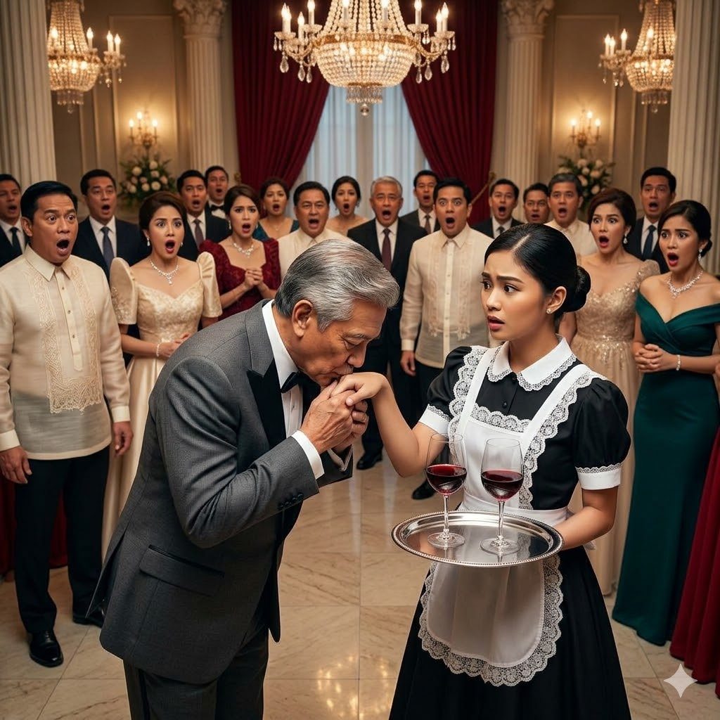 PINILIT AKO NG ASAWA KO NA MAGPANGGAP NA KATULONG SA KANYANG PROMOTION PARTY—HABANG IPINAGMAMALAKI PA NIYA ANG KANYANG KABIT SA HARAP NG LAHAT… PERO NAPATAHIMIK ANG BUONG SILID NANG DUMATING ANG PINAKAMALAKING BOSS AT TINAWAG AKO NA “MADAM PRESIDENT.”